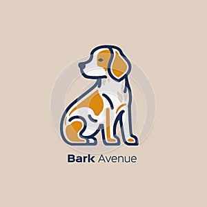 Beagle dog logo design template. Pet shop, pet care, vector illustration photo