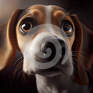 Beagle dog portrait