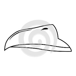 Beak of bird vector design. Outline illustration isolated on white background