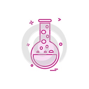beaker flask lab icon vector design