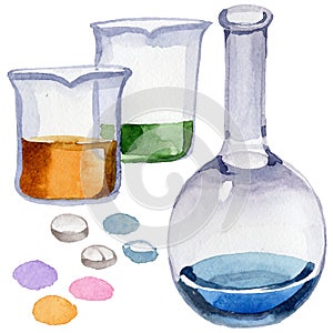 Beakers clinic pharmacy set.