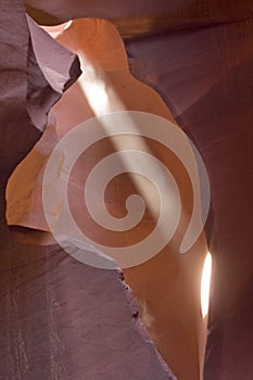 Beam of Light Through Slot Canyon