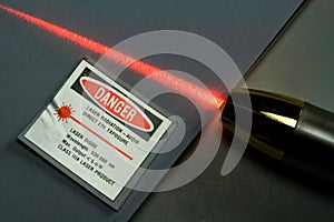 Beam of Red Laser Light