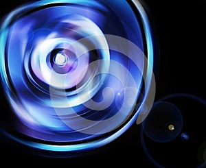 Beam refraction from lens