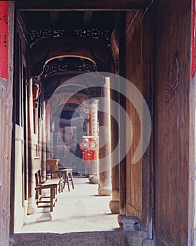 The beams of ancient Chinese Huizhou architecture