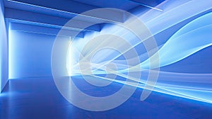 beams blue light projection