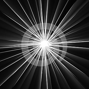 Beams of Light Rays on Black