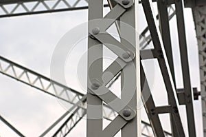 Beams metallic structure iron architecture bridge detail