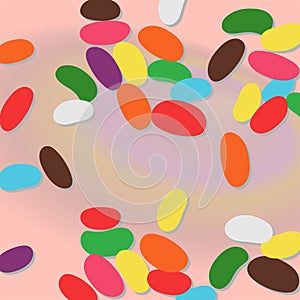 Bean candy background