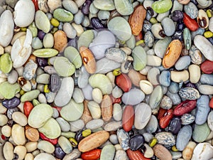 10 Bean Mix, soaked mixed beans. Vegan background photo