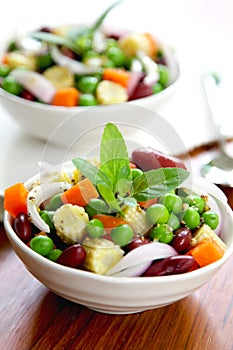 Bean & pea salad