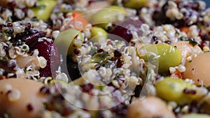 Bean salad with quinoa and edamame bean