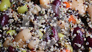 Bean salad with quinoa and edamame bean