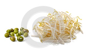 Bean Sprouts and mung beans photo