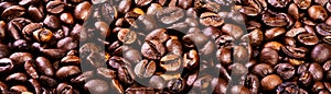 Beans of black arabic coffee
