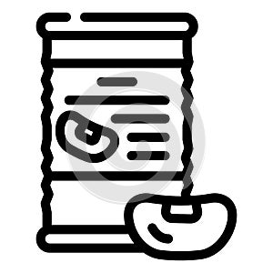 beans canned food line icon vector illustration