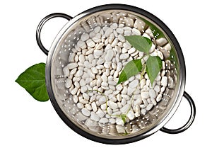 Beans in a colander