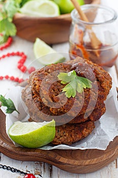 Beans and lentil flatbread