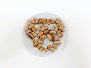 beans, peanuts or groundnuts isolated on white background