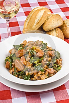 Beans and Pork Sausages