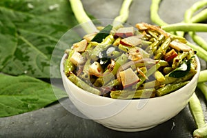 Beans stir fry with coconut- mezhukkupuratii.