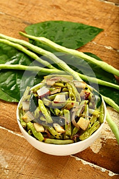 Beans stir fry with coconut- mezhukkupuratii.