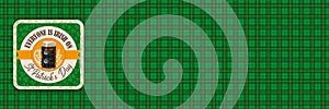 Tartan Beer Coaster Everyone St. Patricks Header