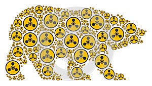 Bear Collage of Wmd Nerve Agent Chemical Warfare Items photo