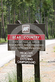 Bear country warning