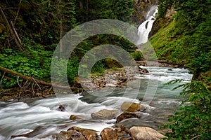 Bear Creek Falls in the Glacier National Park of Canada, Columbia-Shuswap A, Rogers Pass area