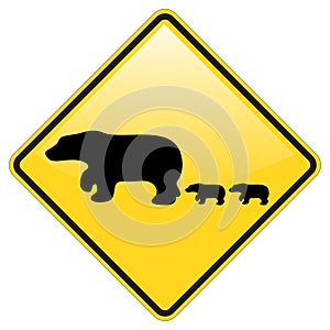 Bear Crossing Warning