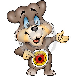 Bear with Dartboard