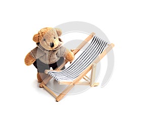 Bear and deckchair