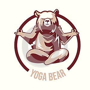 Bear doing a yoga pose