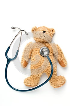 Bear doll and stethoscope