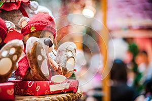 Bear doll wearing red hat