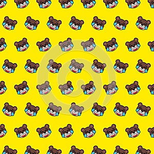 Bear - emoji pattern 03