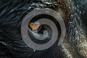 Bear eye closeup macro. Generate Ai