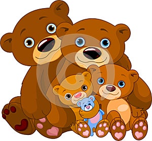 Bear family photo