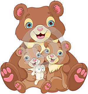 Medveď rodina 