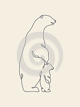 Bear family outline