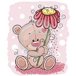 Bear with flower