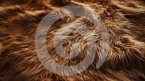 bear fur in a hyperrealistic manner, showcasing its soft and fuzzy qualities in an evenly lit composition, perfect for