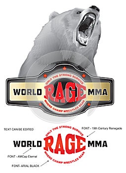 A Bear Gray MMA World logo