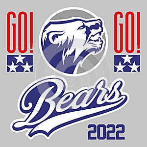 Bear head mascot logo design