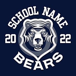 Bear head mascot logo design