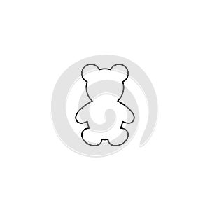 Bear icon. cartoon bear cion vector