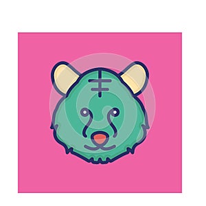 Bear Isolated Vector icon that can be easily modified or edited