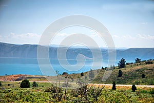 Bear Lake at the border Utah - Idaho