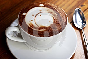 Bear latte art coffee